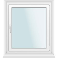 Пластиковое окно 900x1000 Salamander 73, поворотно-откидное, 1-камерный теплосберегающий стеклопакет, правое, белый